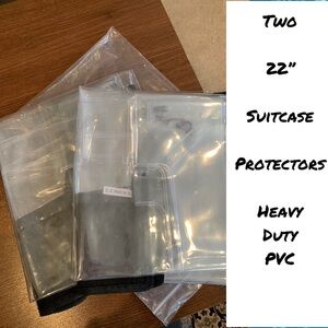 NWT/NIB Four (4) Suitcase Protectors. Two 22” and 24”.  Heavy PCV Material.